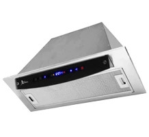 هود اخوان شیشه مشکی و بدنه استیل کد H205