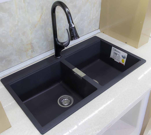 سینک گرانیتی دو لگن بدون سینی