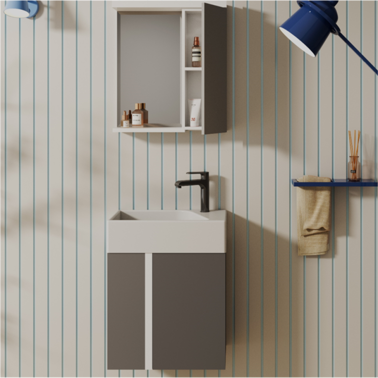 ست کابینت و سنگ روشویی آندره ۴۷ دیواری